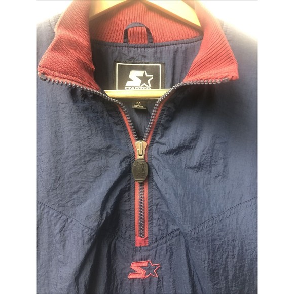 Rare VTG STARTER 25th Anniversary Silver Edition Spell Out Pullover Jacket 90s M - Picture 2 of 6